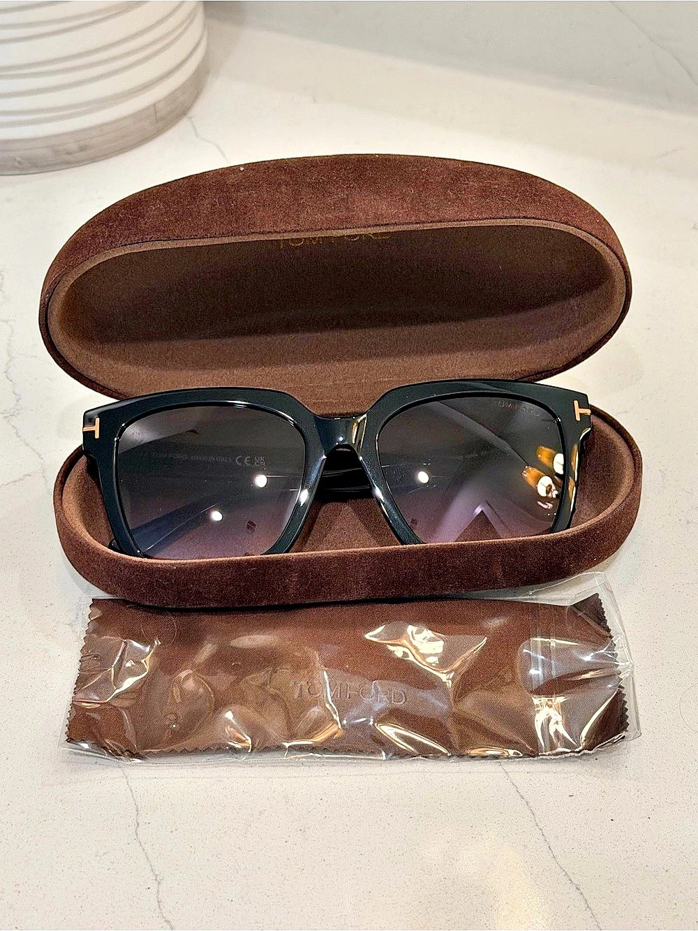 Tom Ford Selby Sunglasses Black & Brown Like New